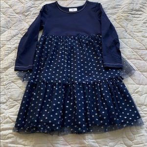 Hanna Andersson blue tulle dress 110